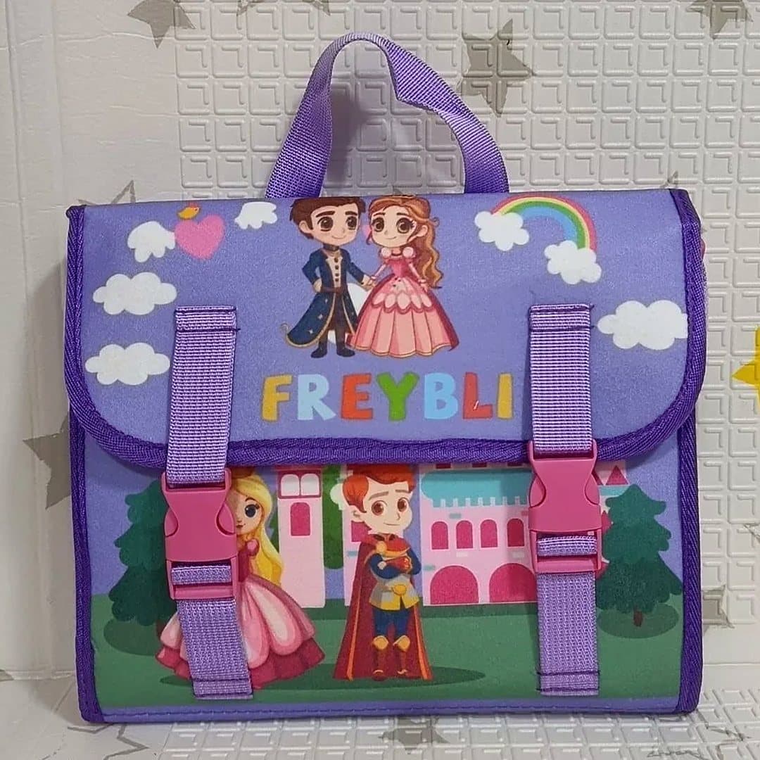 Cartable d'activités éducatives en feutrine, violet