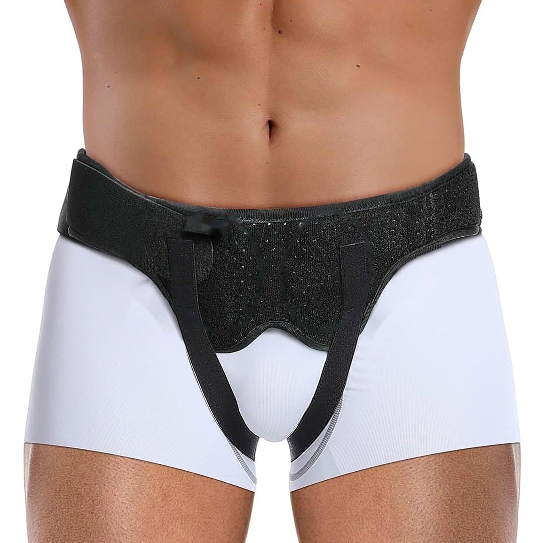 Ceinture herniaire homme/femme, 2 coussinets amovibles