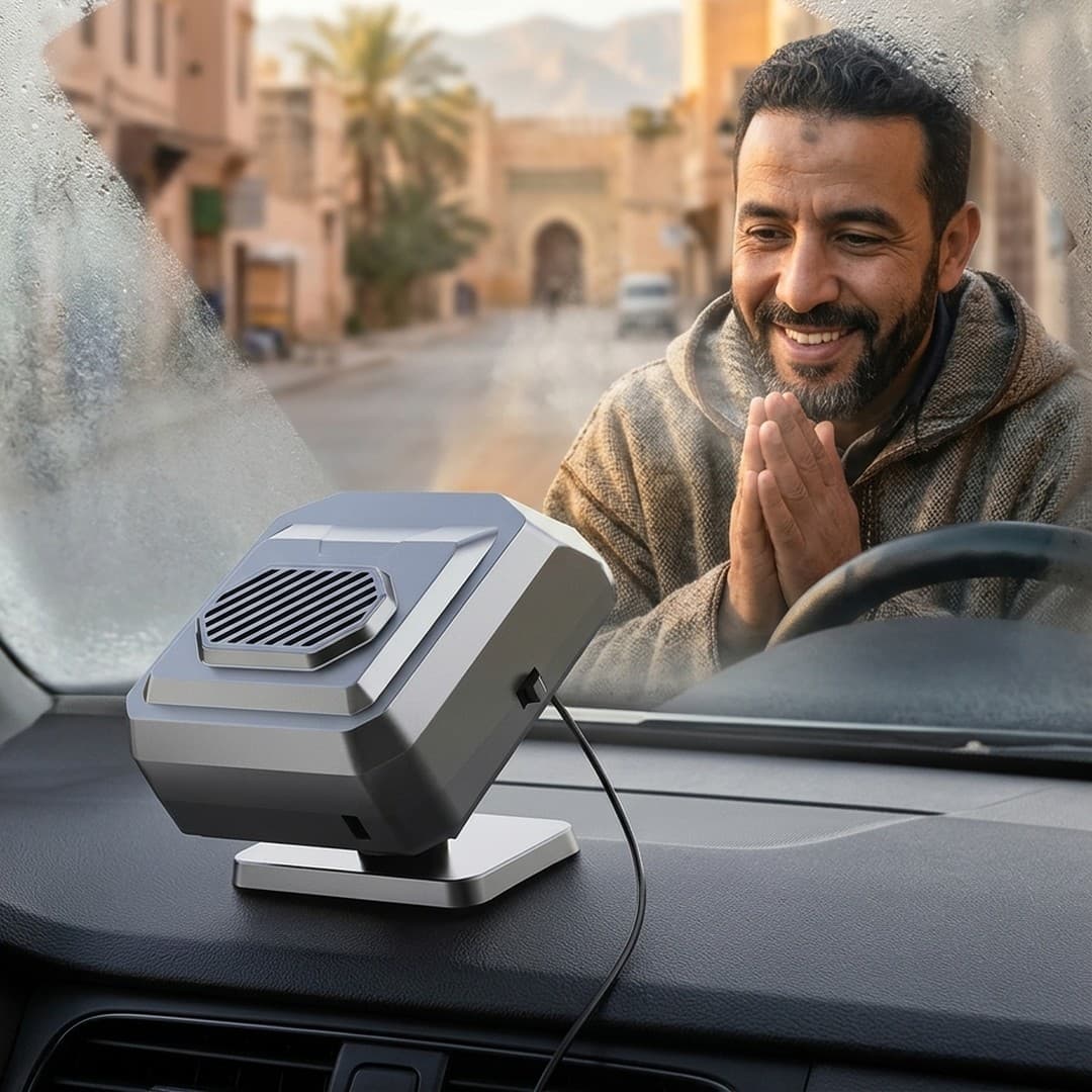 Un pare-brise clair, une voiture au chaud