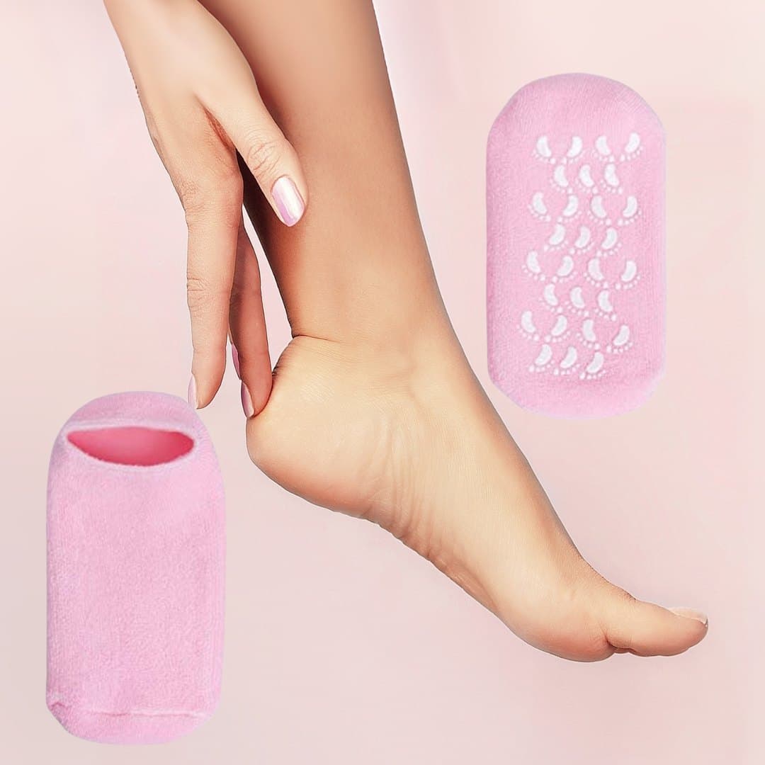 Chaussettes hydratantes au gel, effet spa