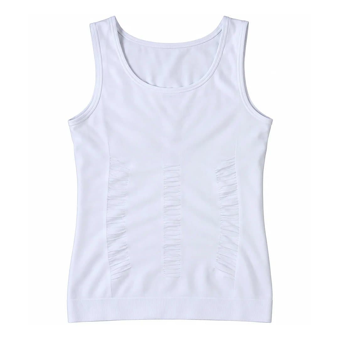 Débardeur gainant homme blanc sans manches