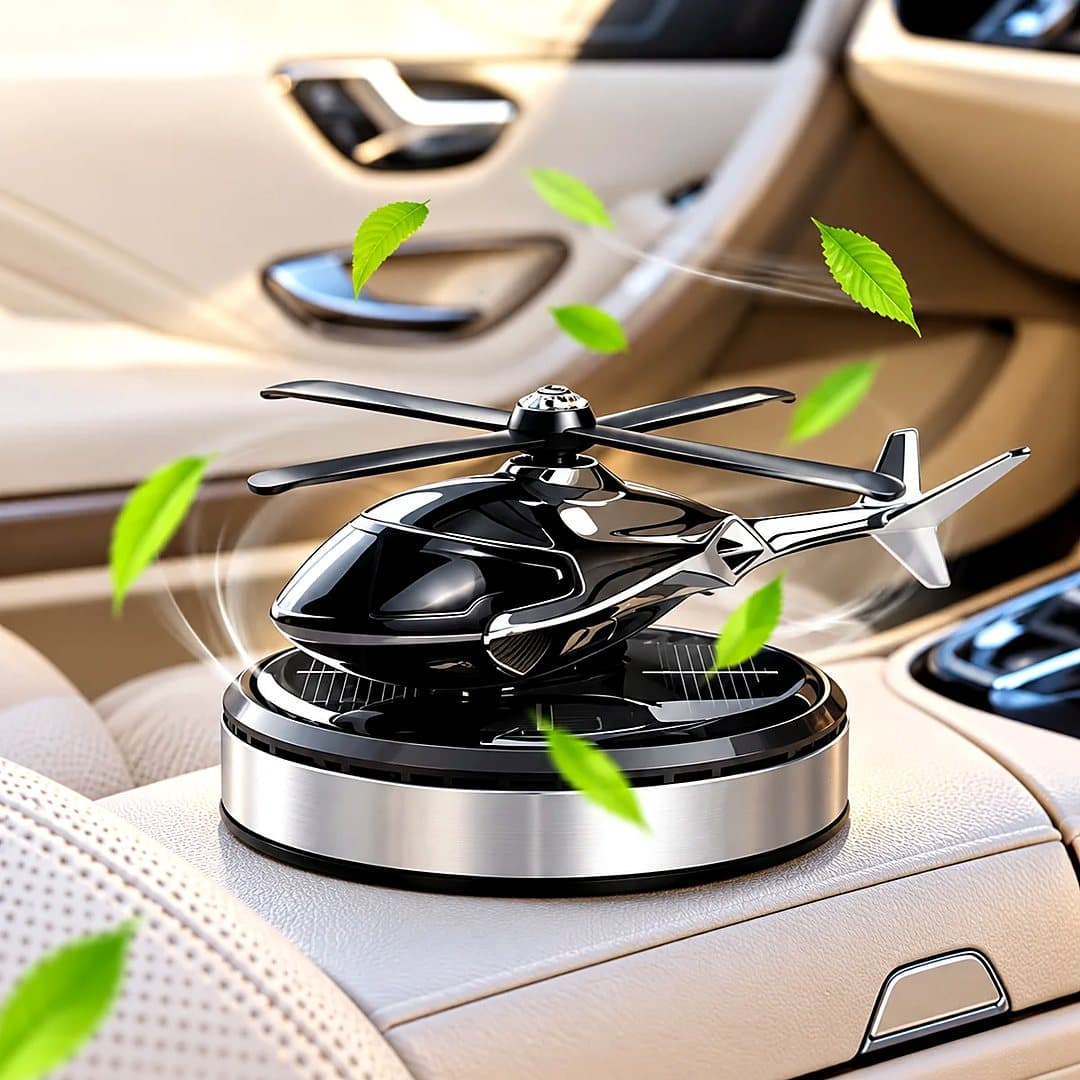 Diffuseur de parfum voiture hélicoptère solaire