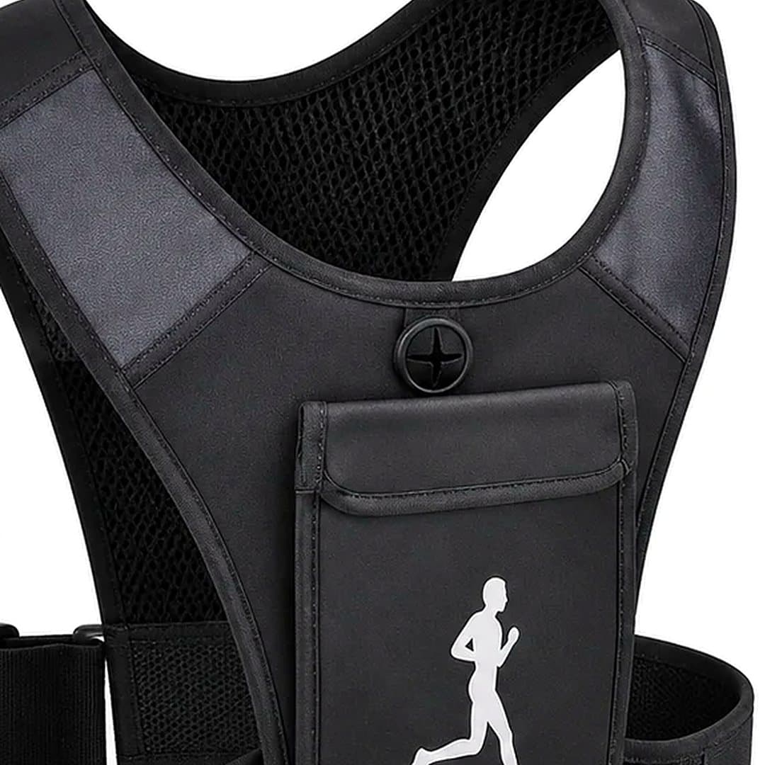 Gilet de running léger avec poche téléphone