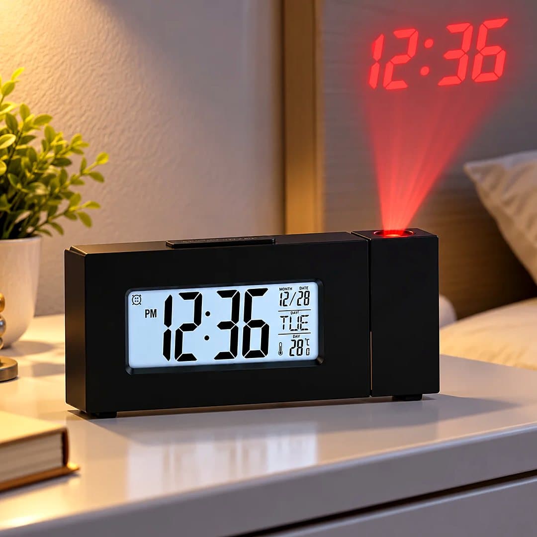 Petite horloge projecteur à écran LCD