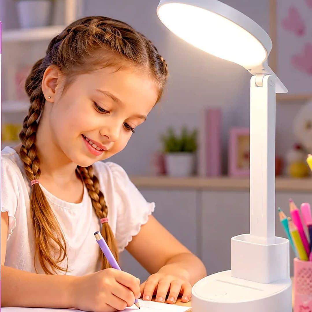 Lampe de bureau LED blanche pour enfant