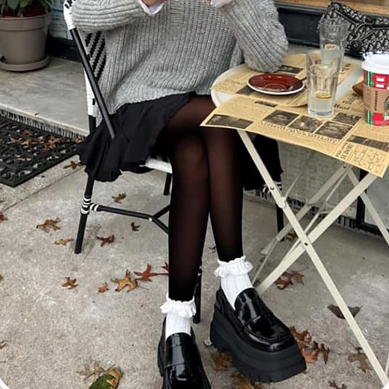 Au café, en plein hiver