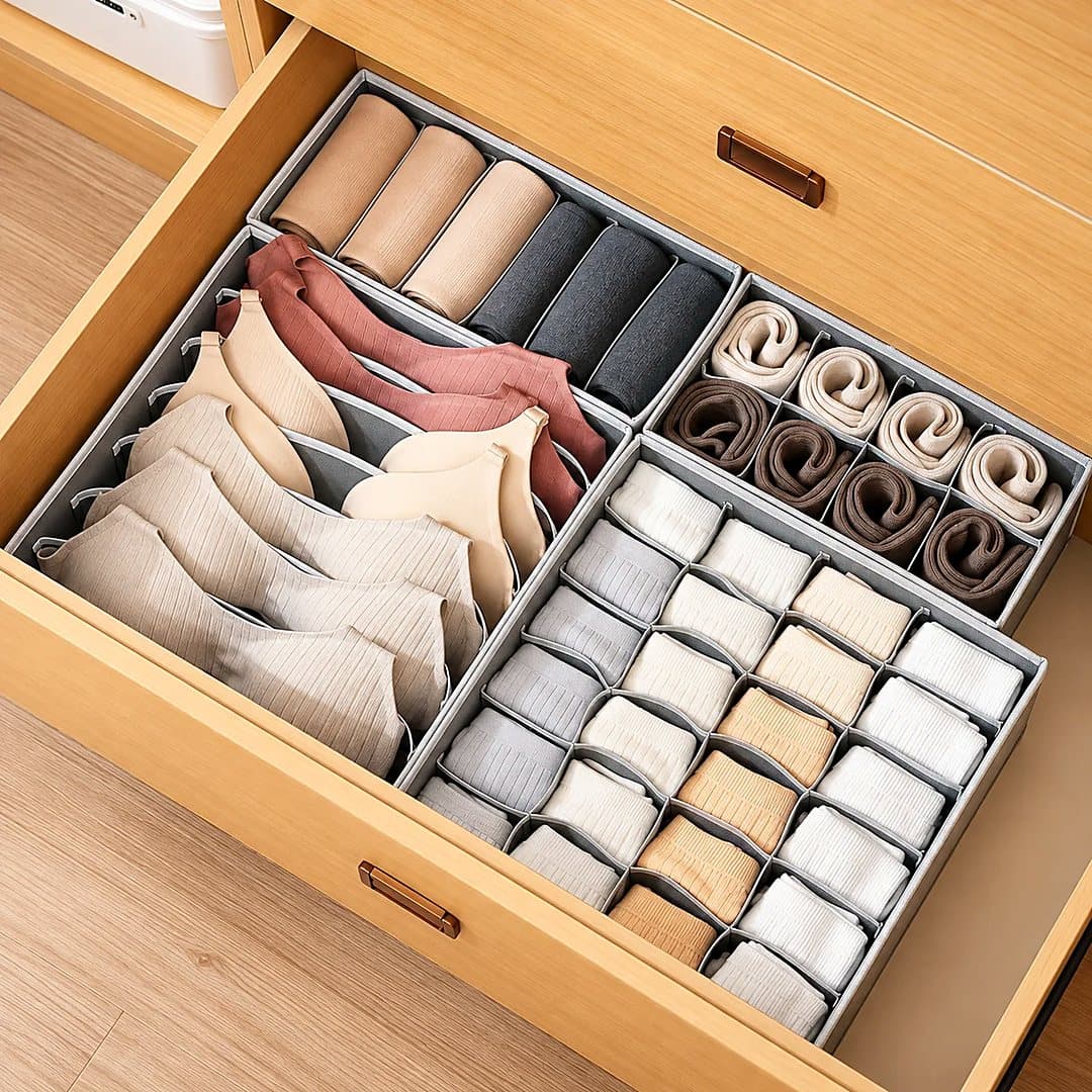 Organiseur de tiroir pour sous-vêtements, lot de 4
