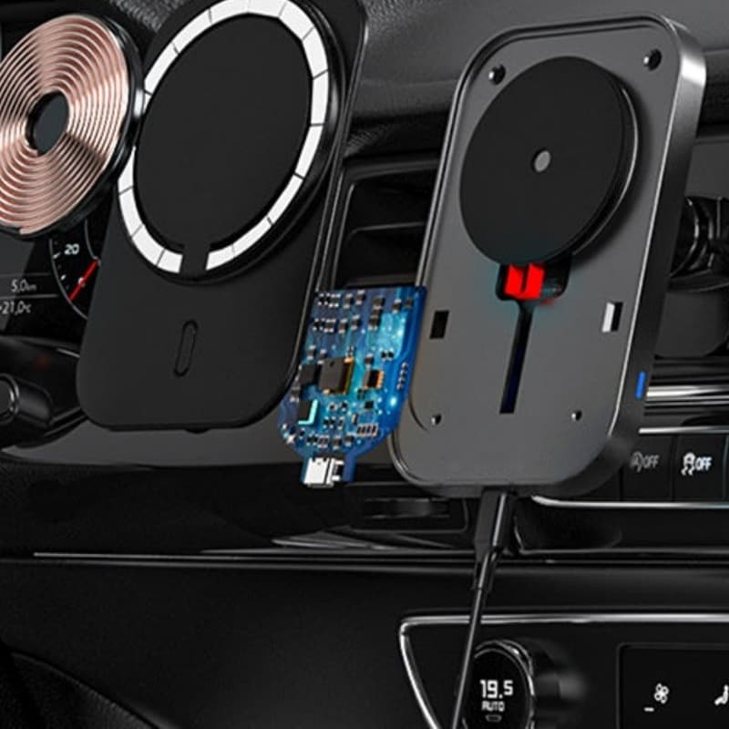 Le support aimanté sur la grille