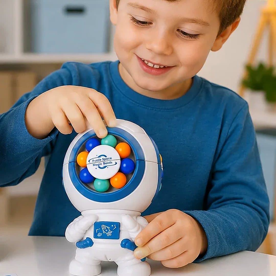 Puzzle astronaute à billes colorées, dès 3 ans