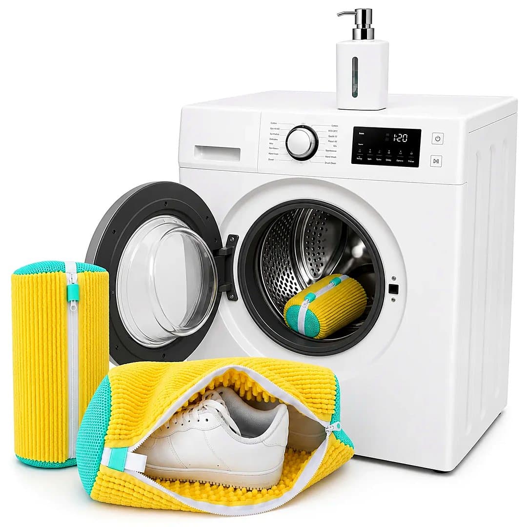Housse de lavage pour baskets en chenille zippée