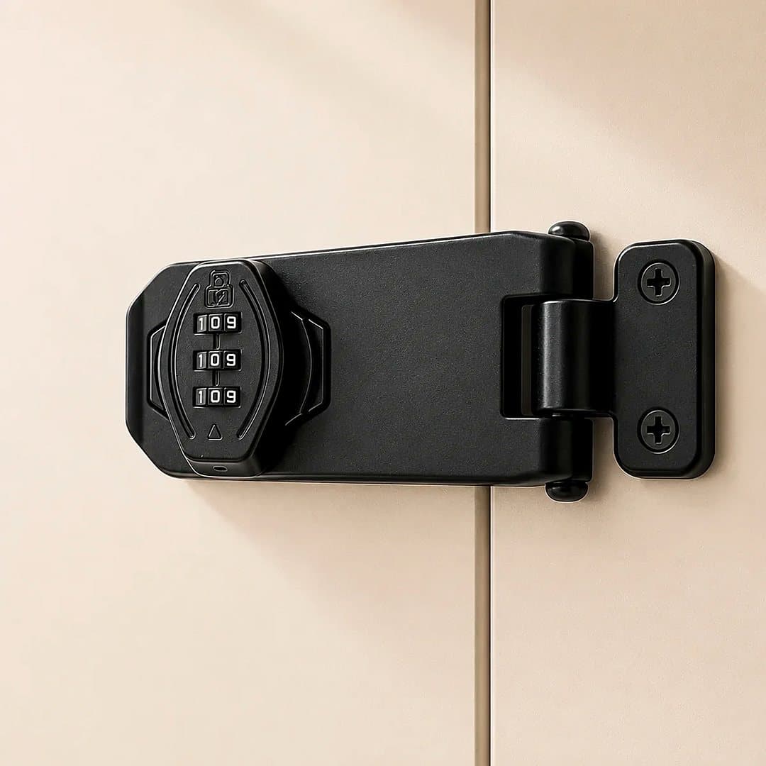 Serrure à code pour placards et portes, noire