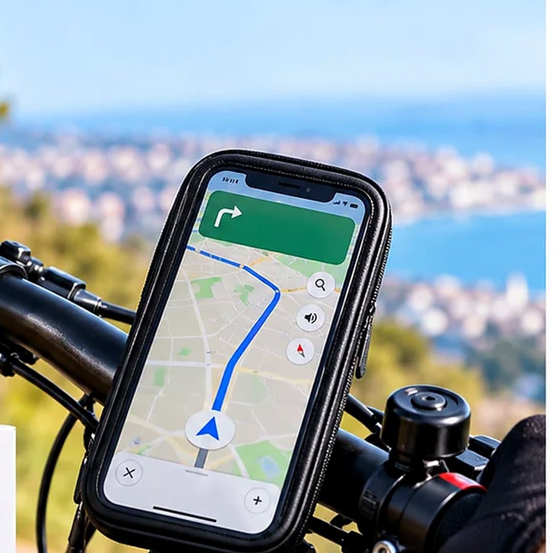 Support téléphone pour guidon de vélo avec pochette
