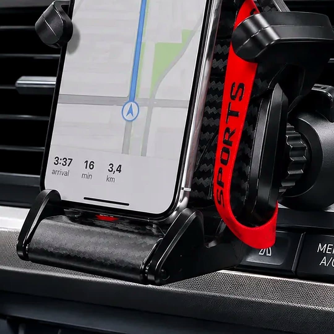 Support téléphone voiture pour grille d'aération