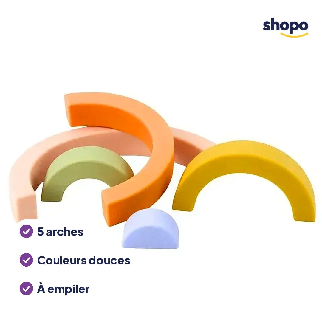 Arc-en-ciel à empiler pour enfants, 5 pièces, photo 2