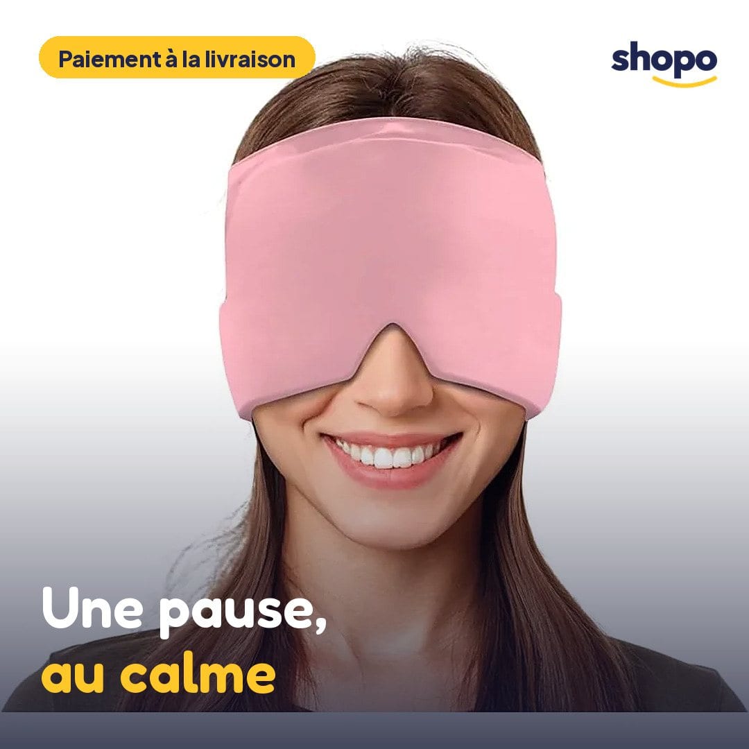 Bandeau de repos rose qui couvre le front et les yeux, photo 1