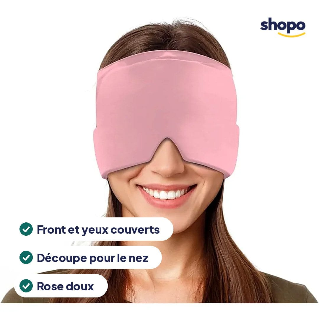 Bandeau de repos rose qui couvre le front et les yeux, photo 2