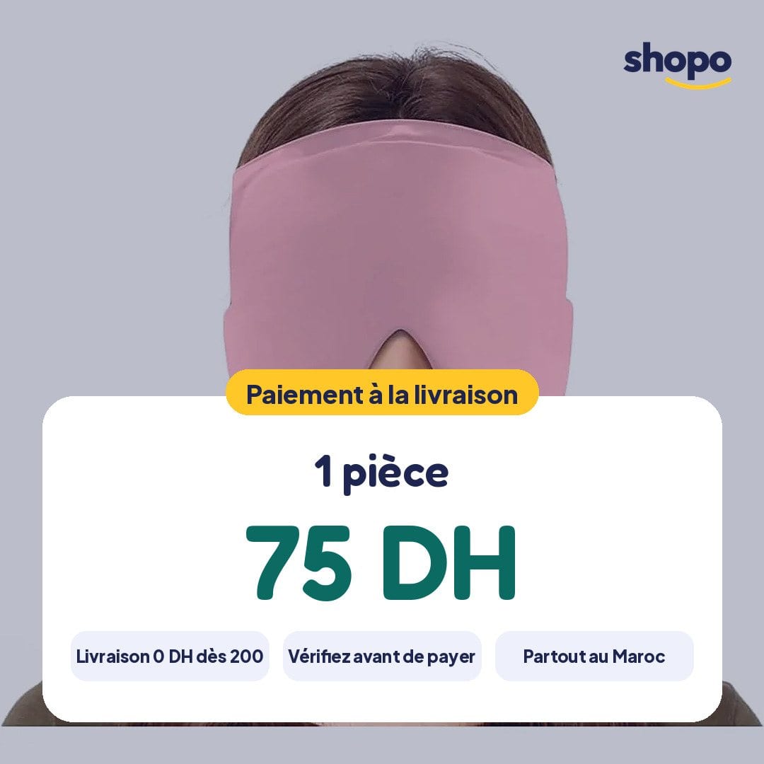 Bandeau de repos rose qui couvre le front et les yeux, photo 6