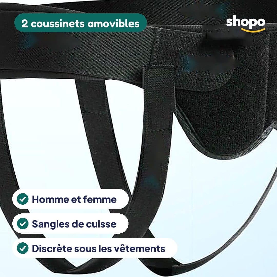 Ceinture herniaire homme/femme, 2 coussinets amovibles, photo 2