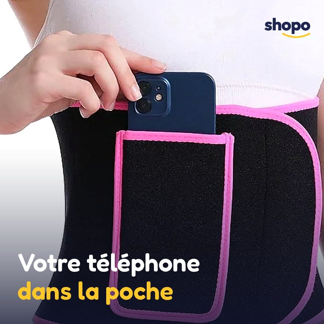 Ceinture de sport abdominale ZXF-26 noir et rose, photo 4