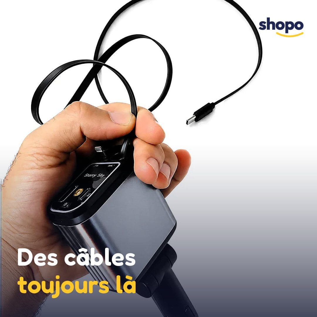 Chargeur voiture 4 en 1 avec câbles intégrés (80 cm), photo 5