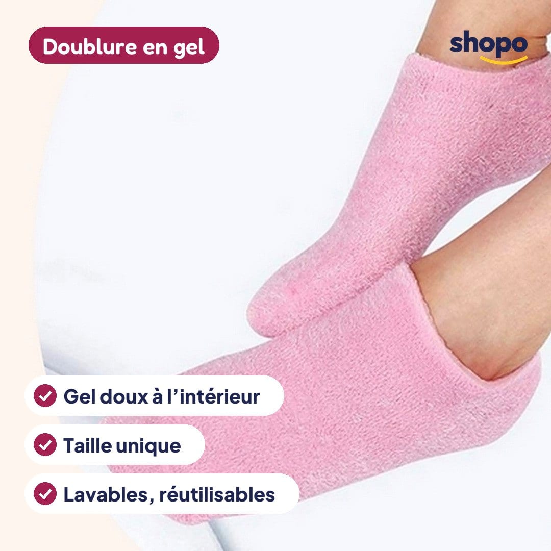 Chaussettes hydratantes au gel, effet spa, photo 2