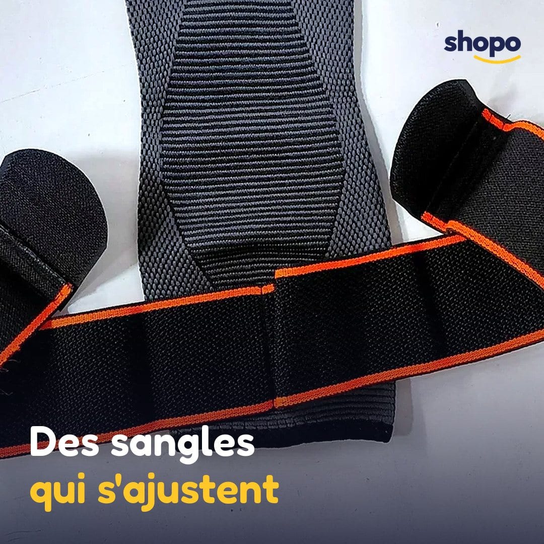 Chevillère de compression à sangles croisées, noire, photo 4