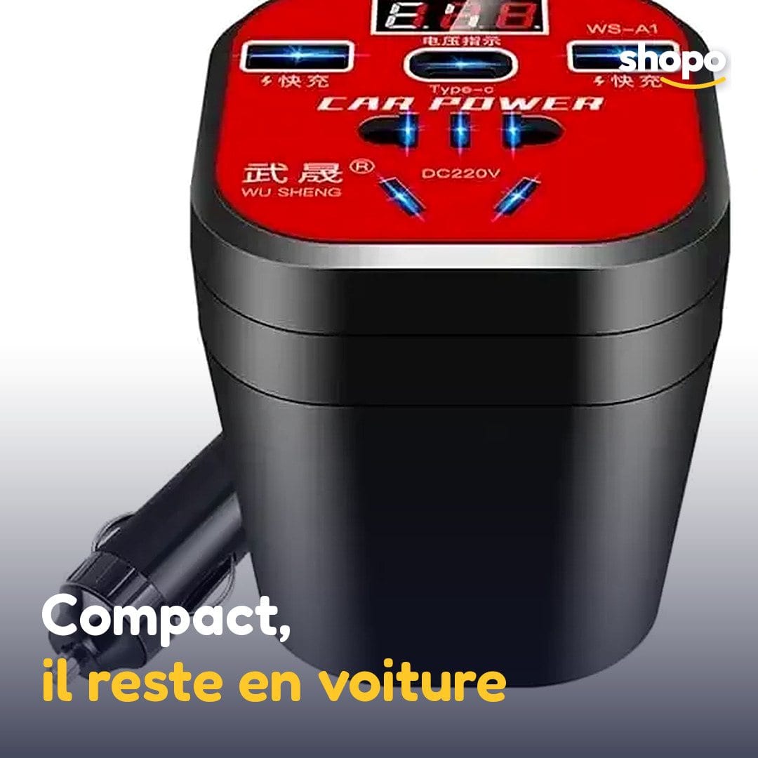 Convertisseur voiture multifonction : prise, USB et Type-C, photo 5