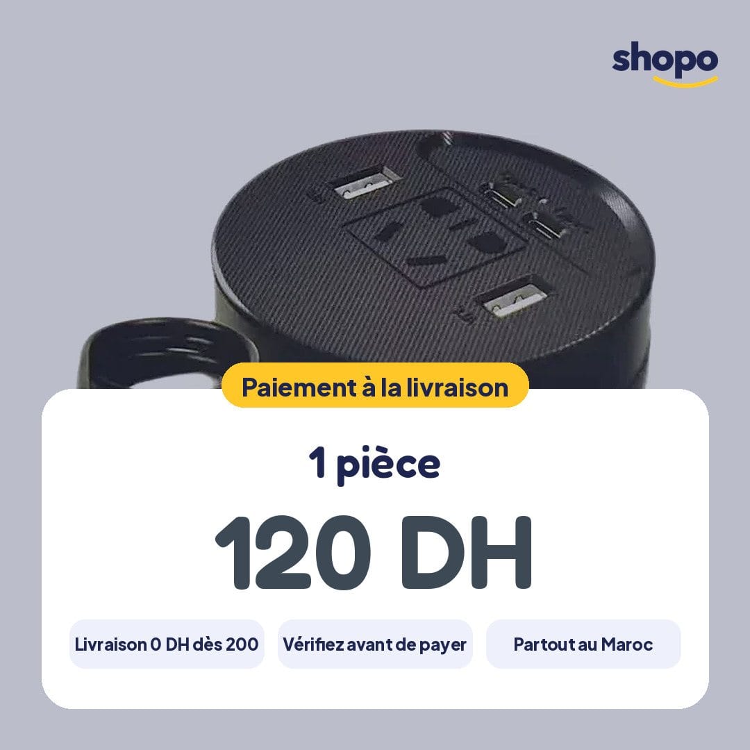 Convertisseur de voiture 150 W avec prise et USB, photo 6