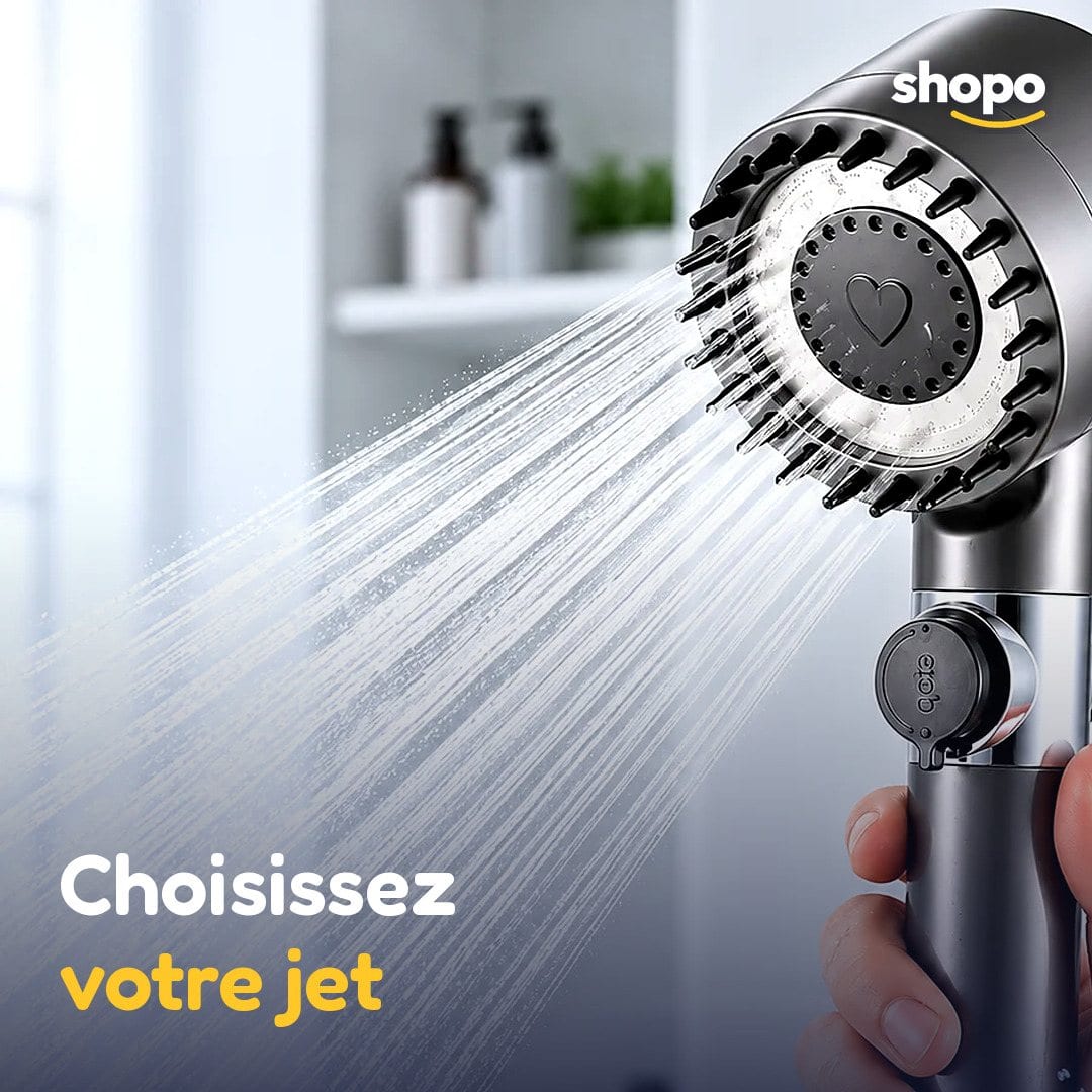 Douchette filtrante multi-jets avec bouton stop, photo 5