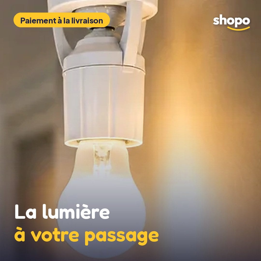 Douille E27 à détecteur de mouvement 360°, photo 1
