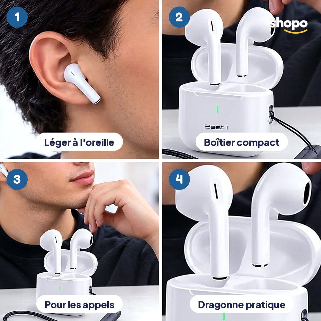 Écouteurs Bluetooth sans fil EB-20 avec boîtier, photo 3