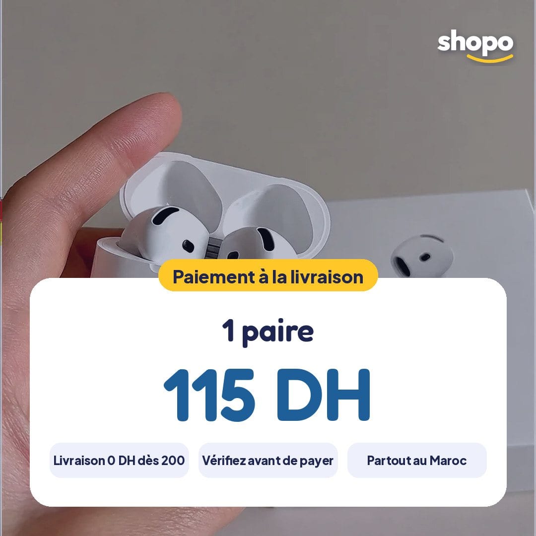 Écouteurs sans fil blancs avec boîtier de charge, photo 6
