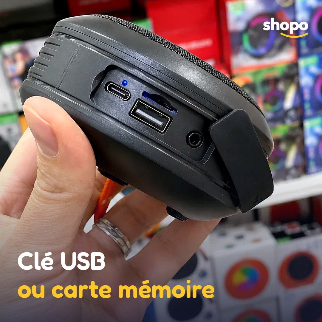 Enceinte Bluetooth RGB portable S62U-1, photo 5