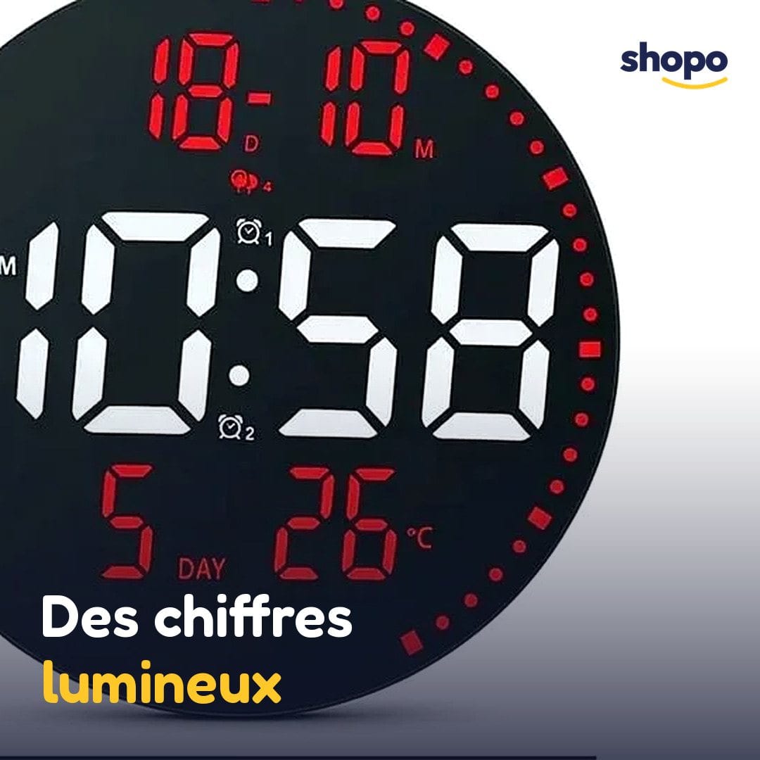 Horloge murale LED JH2560 grand affichage, photo 4