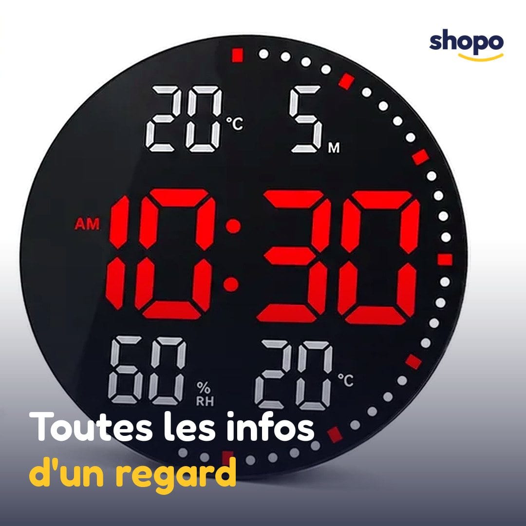 Horloge murale LED JH2560 grand affichage, photo 5