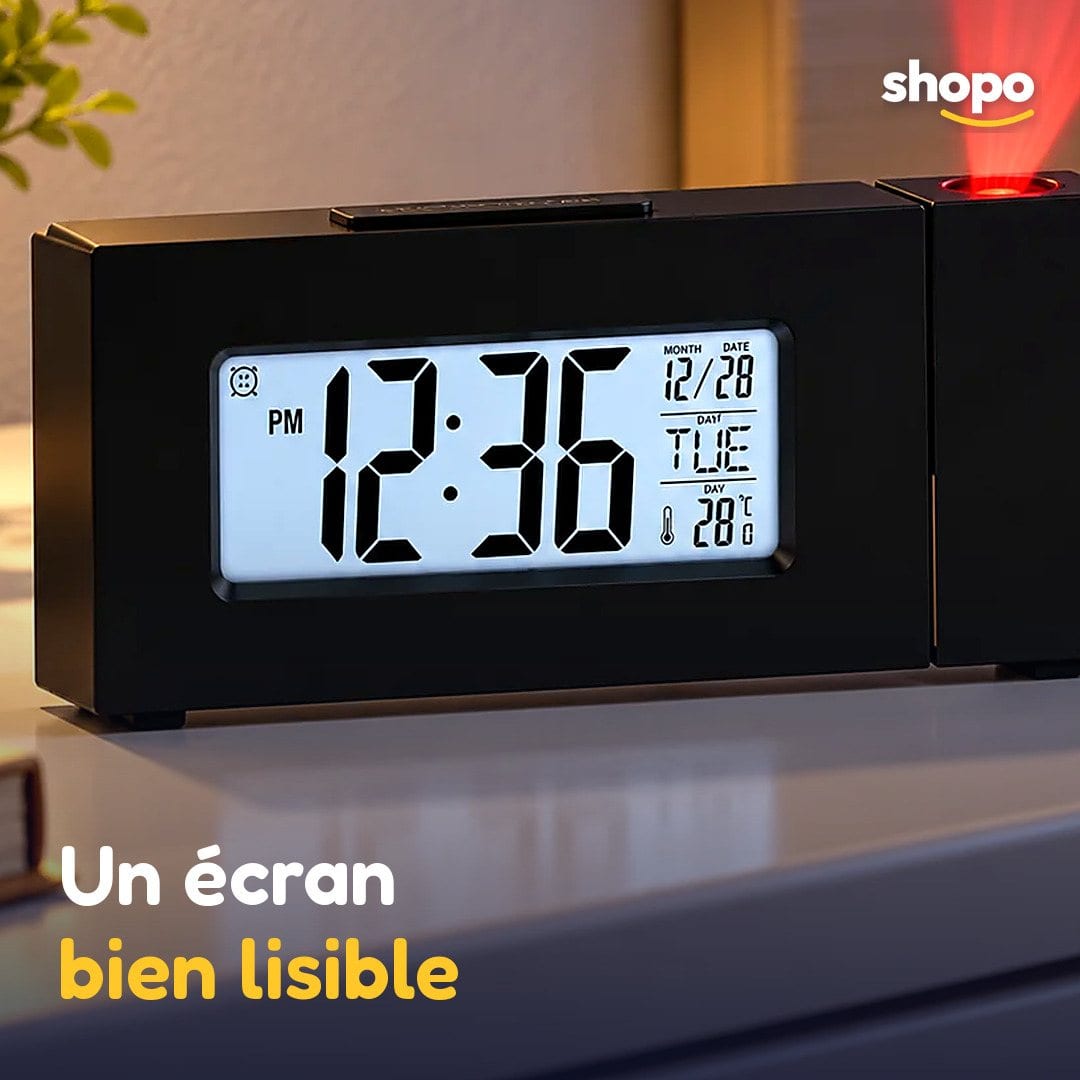 Petite horloge projecteur à écran LCD, photo 4
