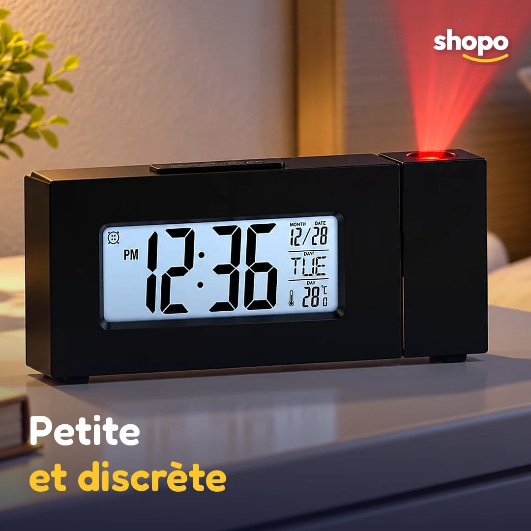 Petite horloge projecteur à écran LCD, photo 5