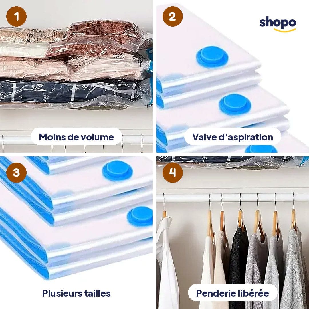 Housses de rangement sous vide pour vêtements, lot de 10, photo 3