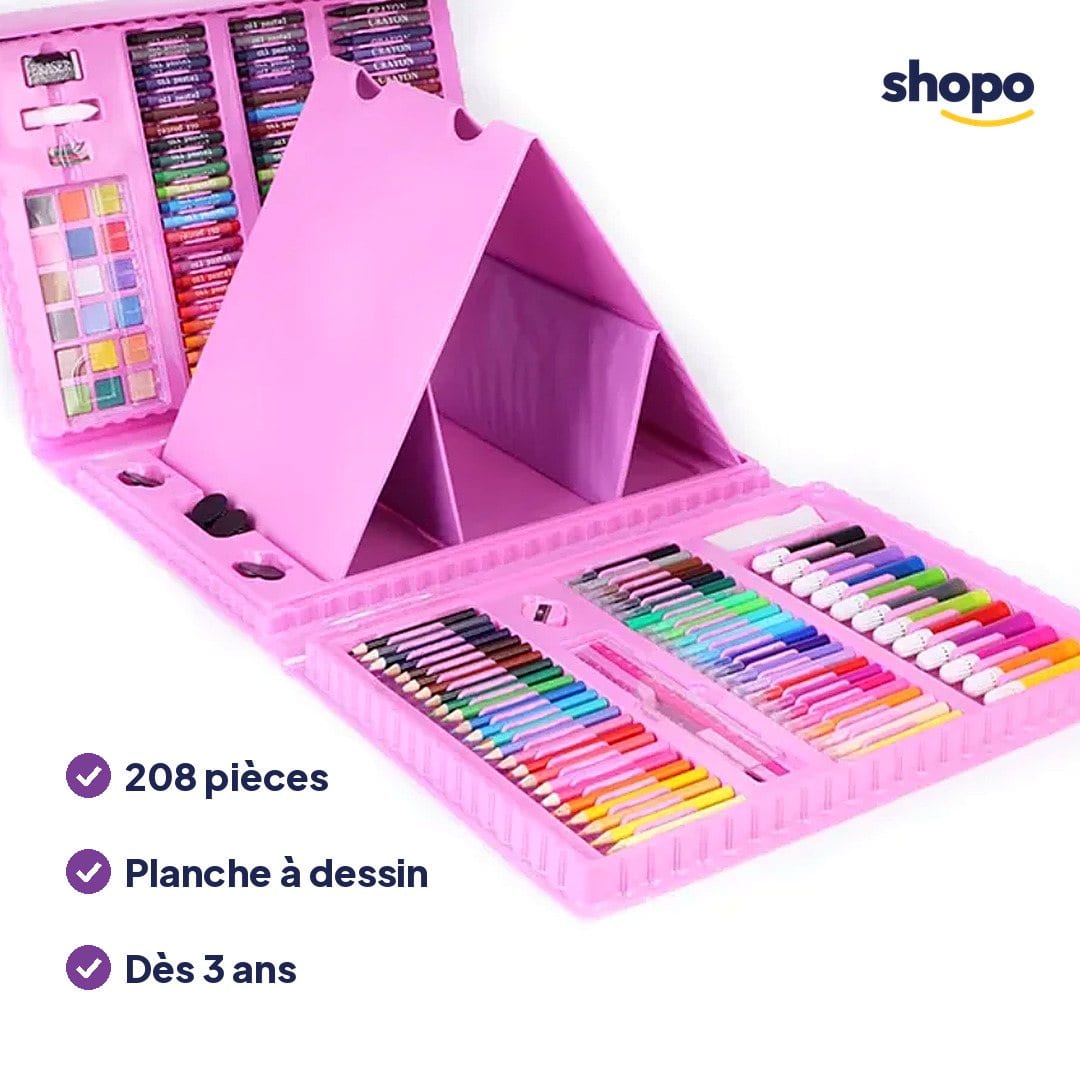 Mallette de dessin 208 pièces pour enfants, photo 2