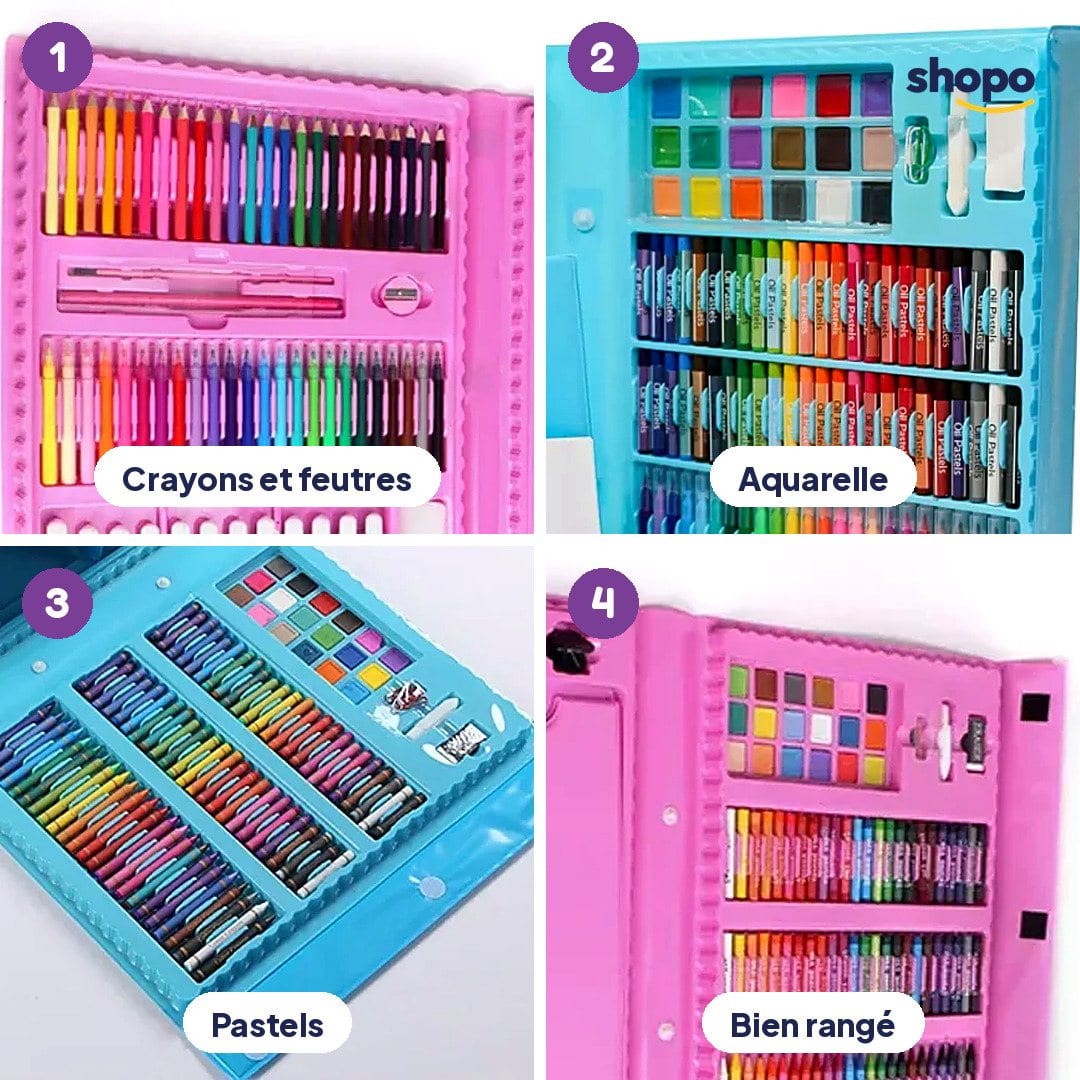 Mallette de dessin 208 pièces pour enfants, photo 3