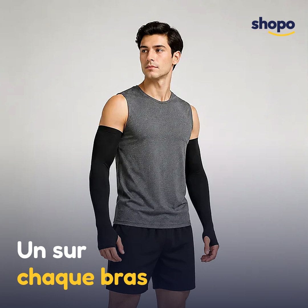 Lot de 2 manchons longs pour les bras, ouverture pouce, photo 5