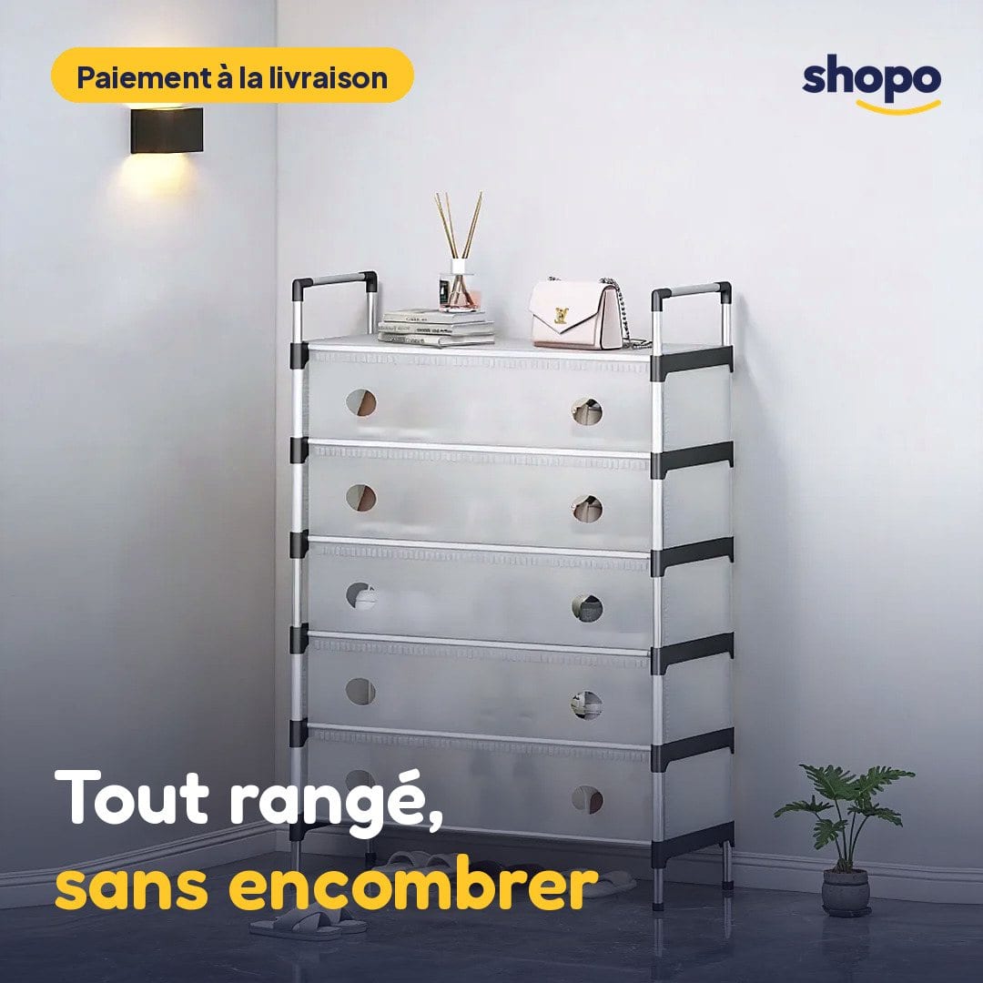 Meuble de rangement 5 niveaux pour chaussures et vêtements, photo 1