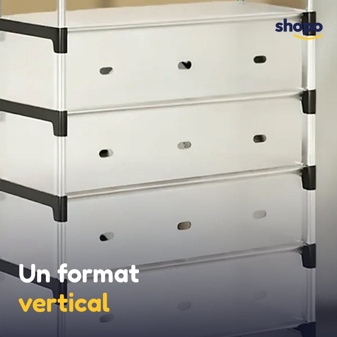 Meuble de rangement 5 niveaux pour chaussures et vêtements, photo 5
