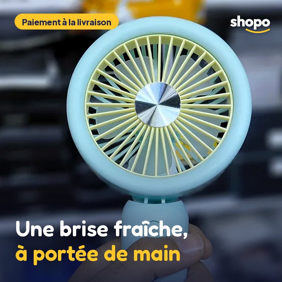 Mini ventilateur portable pliable avec base, photo 1