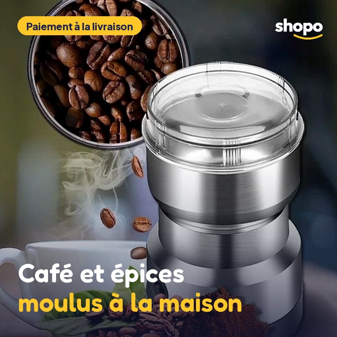 Moulin électrique inox pour café et épices, photo 1