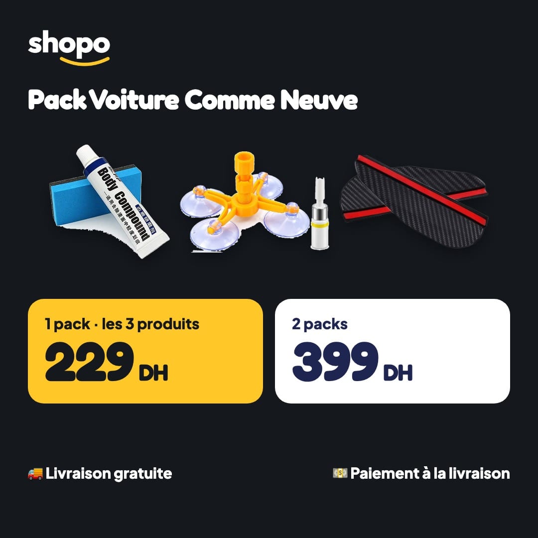 Pack Voiture Comme Neuve 3-en-1 : crème anti-rayures, kit réparation pare-brise, déflecteurs de pluie, photo 6