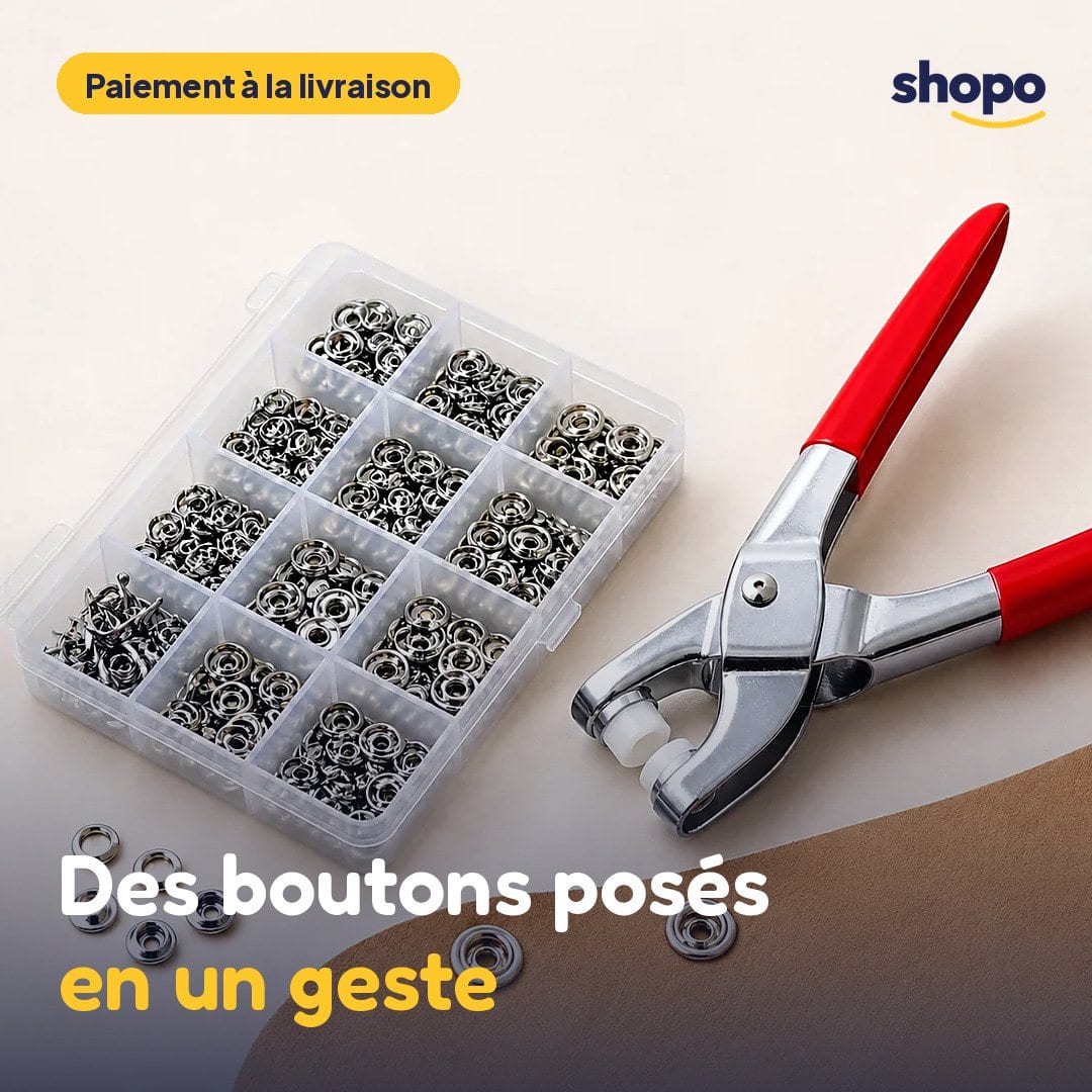 Pince à boutons pression + boîte de boutons, photo 1