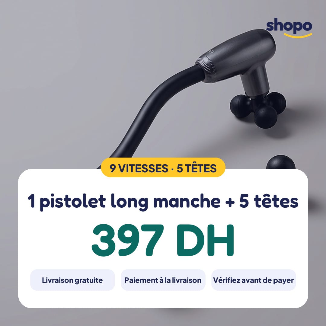 Pistolet de massage à long manche, cou et dos, photo 6