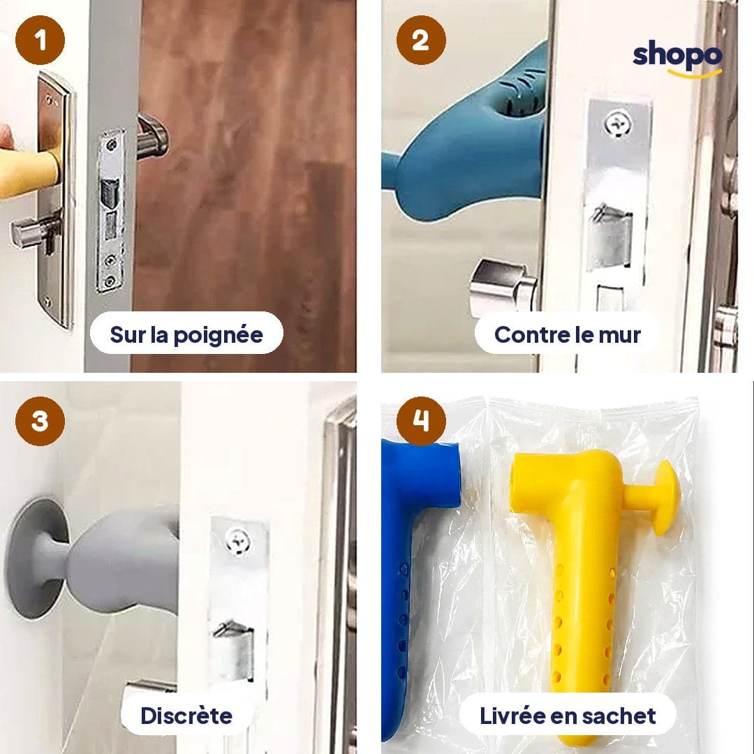 Poignée de porte en silicone à ventouse, photo 3