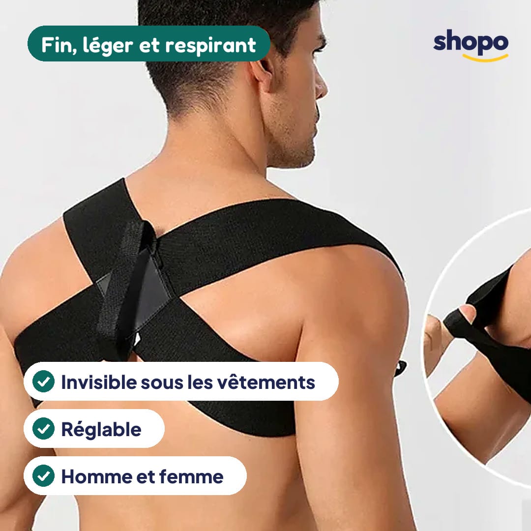 Correcteur de posture Posture Pro Fix, bandes en X, photo 2